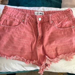 Size 11 pink Fashion Nova denim shorts